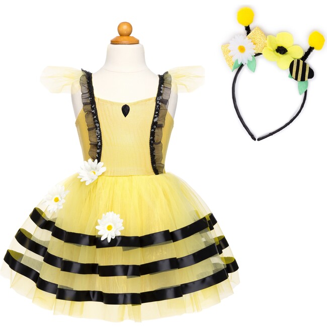 Great Pretenders Bumble Bee Dress and Headband, Yellow and Black, Size 3-4