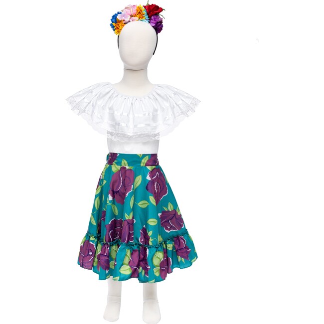 Great Pretenders Frida The Artist Set,  Shirt, Skirt and HB, Size 5-6 - Costumes - 1