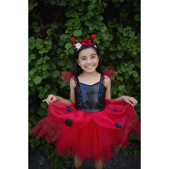 Great Pretenders Ladybug Dress and Headband, Red and Black, Size 3-4 - Costumes - 2