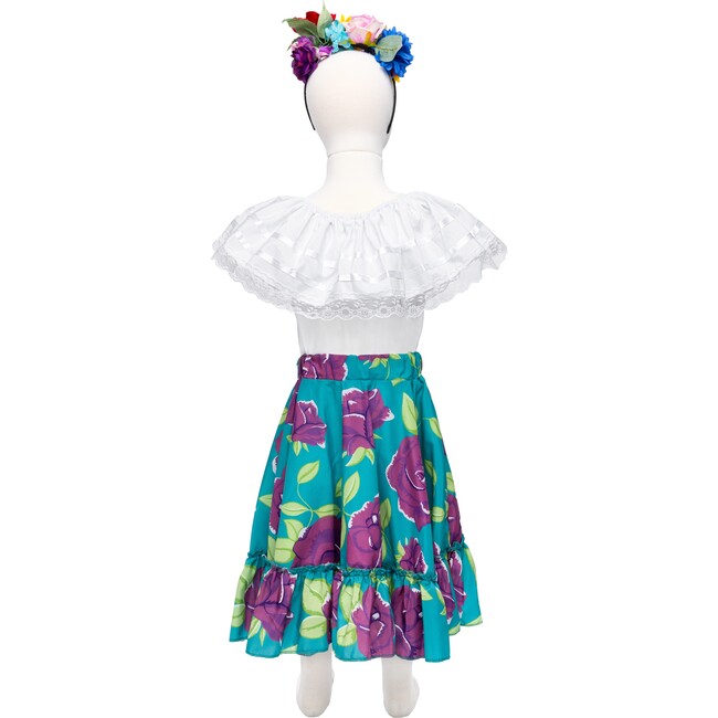 Great Pretenders Frida The Artist Set,  Shirt, Skirt and HB, Size 5-6 - Costumes - 5