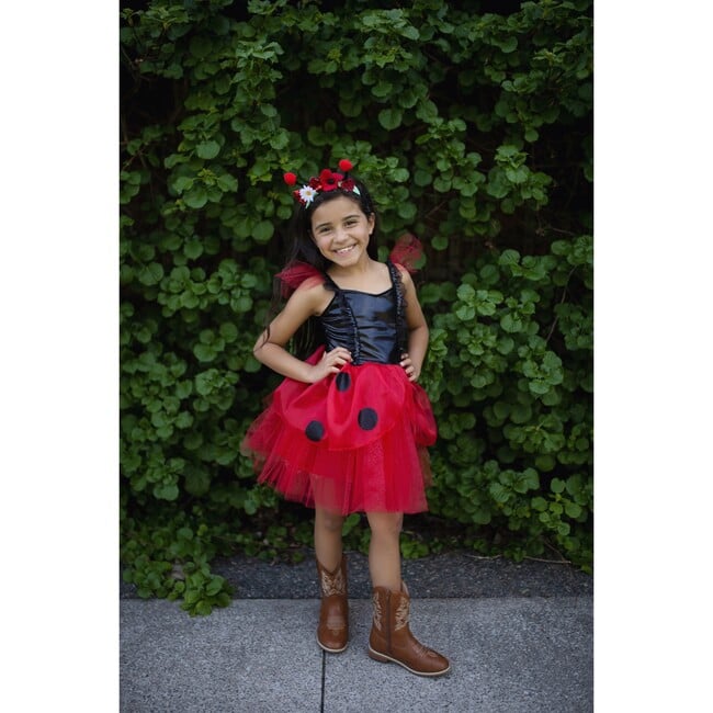 Great Pretenders Ladybug Dress and Headband, Red and Black, Size 3-4 - Costumes - 7