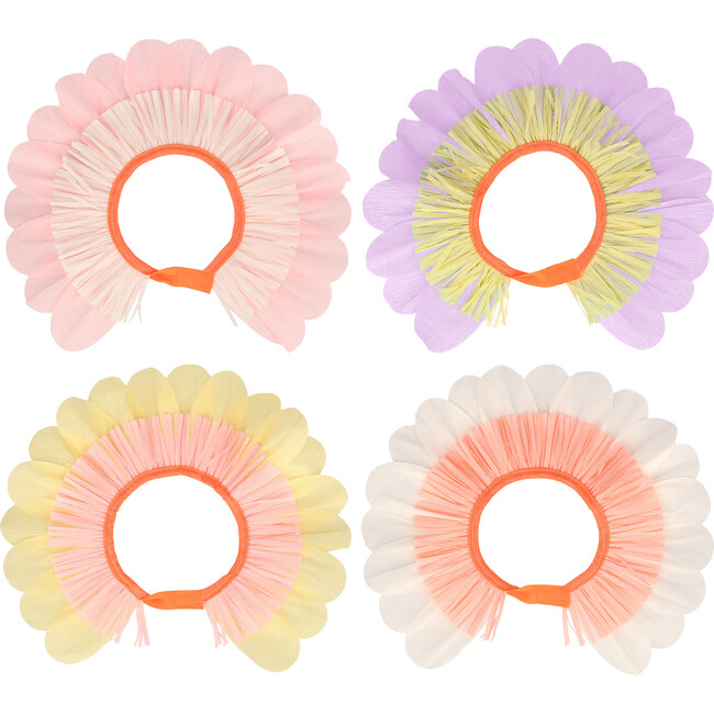 Pastel Paper Flower Bonnets - Party Accessories - 1