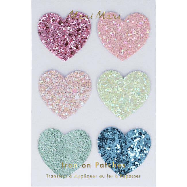 Rainbow Glitter Heart Patches - Backpacks - 1