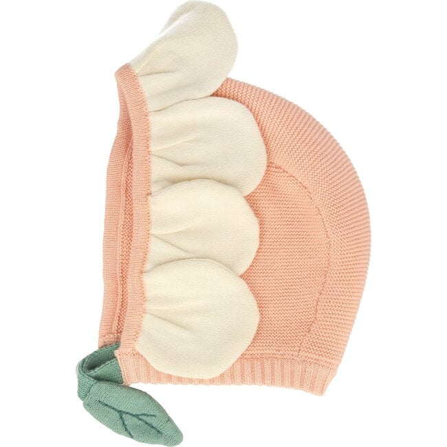 Peach Daisy Baby Bonnet - Hats - 5