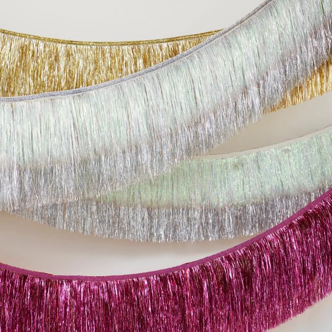 Pink Tinsel Fringe Garland - Decorations - 5