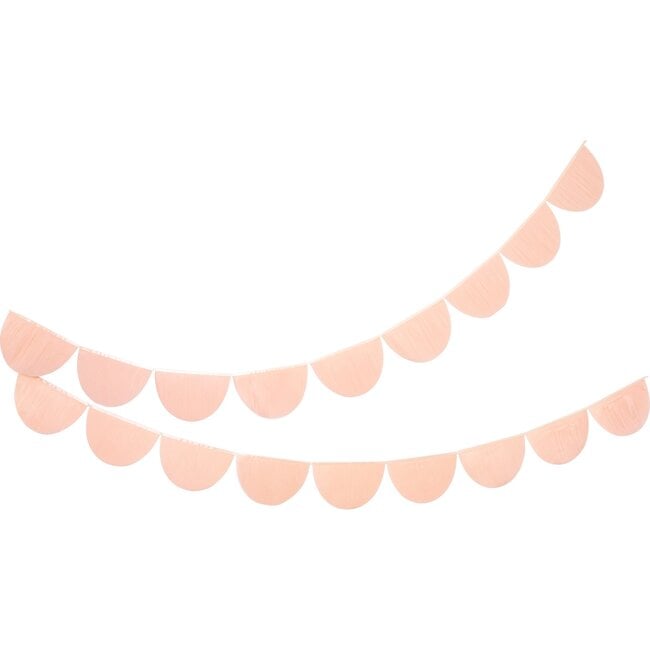 Peach Tissue Paper Scallop Garlands - Party Accessories - 3