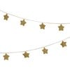 Gold Knitted Star Garland - Wall Décor - 1 - thumbnail