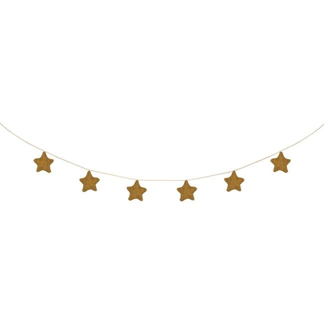 Gold Knitted Star Garland - Wall Décor - 4