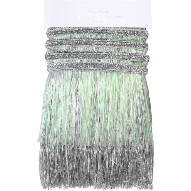 Tinsel Fringed Garlands, Silver/Iridescent - Garlands - 4