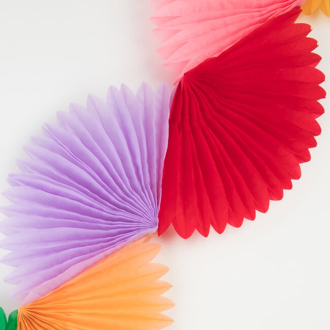 Rainbow Honeycomb Fan Garland - Garlands - 2