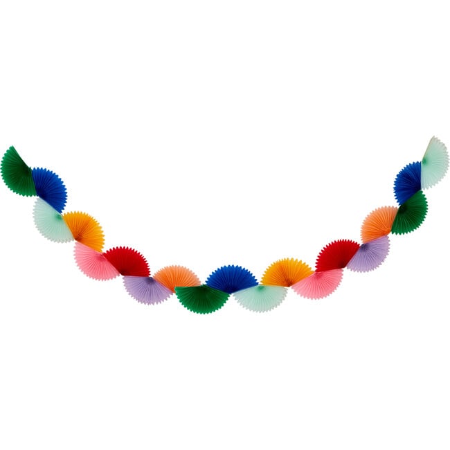 Rainbow Honeycomb Fan Garland - Garlands - 4