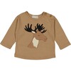 Reindeer Long Sleeve Shirt, Walnut - Shirts - 1 - thumbnail
