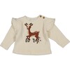 Reindeer Pullover, Ecru - Sweatshirts - 1 - thumbnail