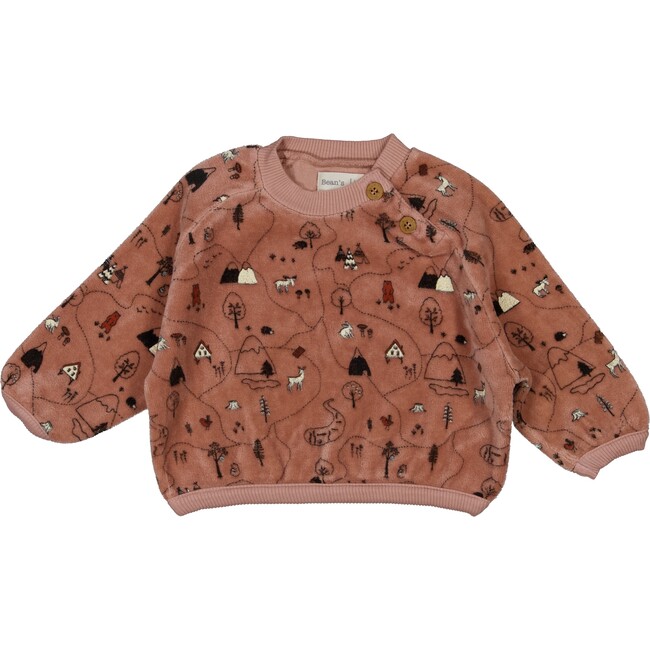 Embroidered Pullover, Pink - Sweatshirts - 1