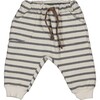 Striped Joggers, Ecru - Pants - 1 - thumbnail