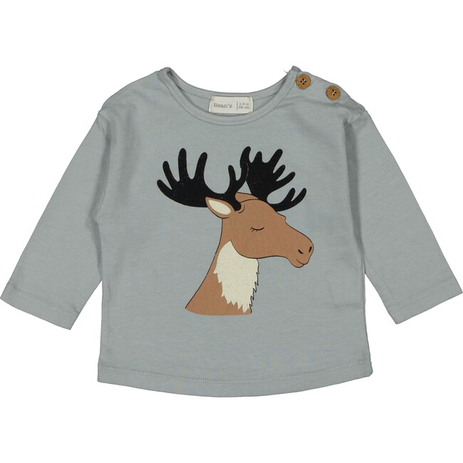 Reindeer Pullover, Grey - Sweatshirts - 1