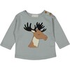 Reindeer Pullover, Grey - Sweatshirts - 1 - thumbnail