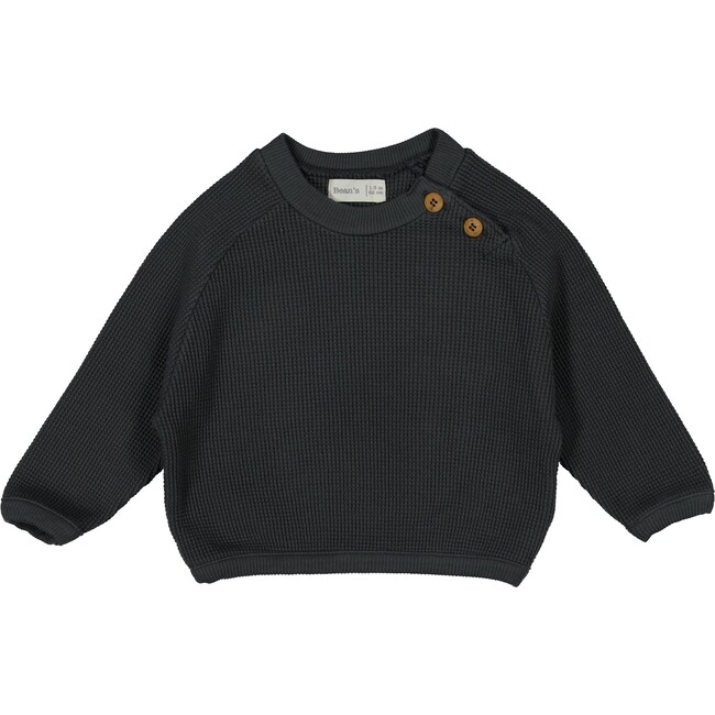 Knit Pullover, Anthracite - Sweatshirts - 1