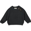 Knit Pullover, Anthracite - Sweatshirts - 1 - thumbnail