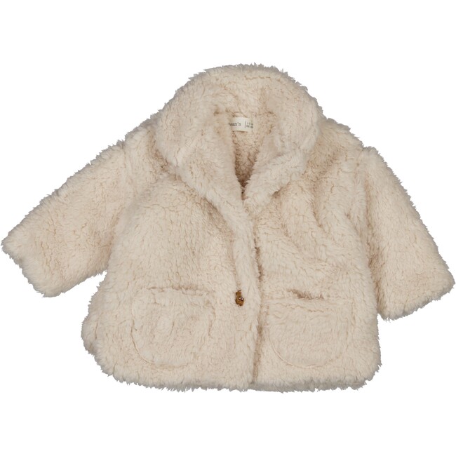 Fuzzy Jacket, Ecru - Jackets - 1