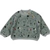 Embroidered Pullover, Grey - Sweatshirts - 1 - thumbnail