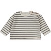 Stripe Pullover, Ecru - Sweatshirts - 1 - thumbnail