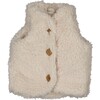 Fuzzy Vest, Ecru - Vests - 1 - thumbnail