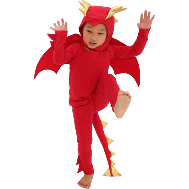 Dragon Pajama Costume, Red - Costumes - 1