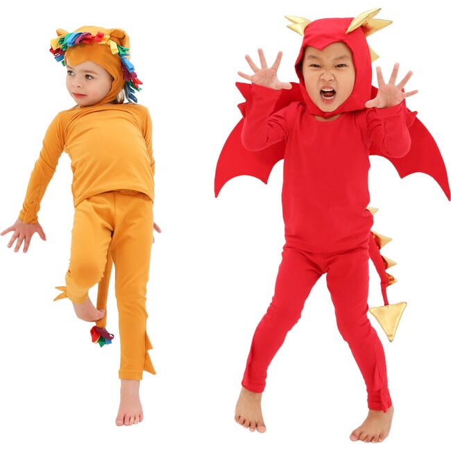 Dragon Pajama Costume, Red - Costumes - 6