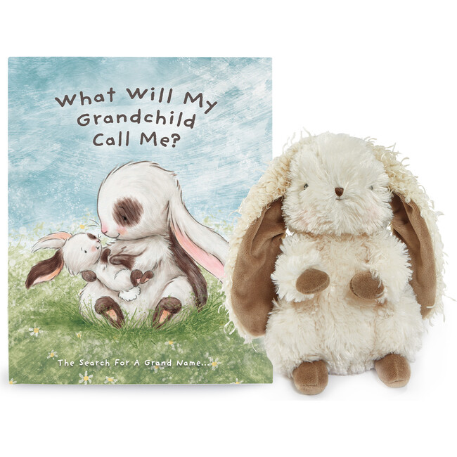 What Will My Grandchild Call Me Book & Huey Hare, Cream - Dolls - 1