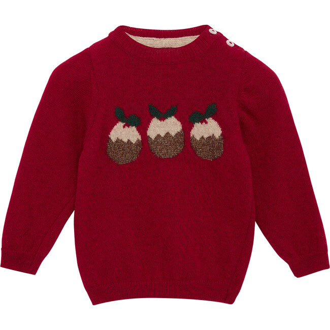 Little Christmas Pudding Sweater, Red