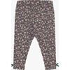 Little Louise Floral Leggings , Forest Green - Leggings - 2