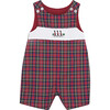 Little Archie Smocked Romper , Red Tartan & Guardsman - Rompers - 1 - thumbnail