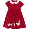 Jemima Petal Collar Dress, Red - Dresses - 1 - thumbnail