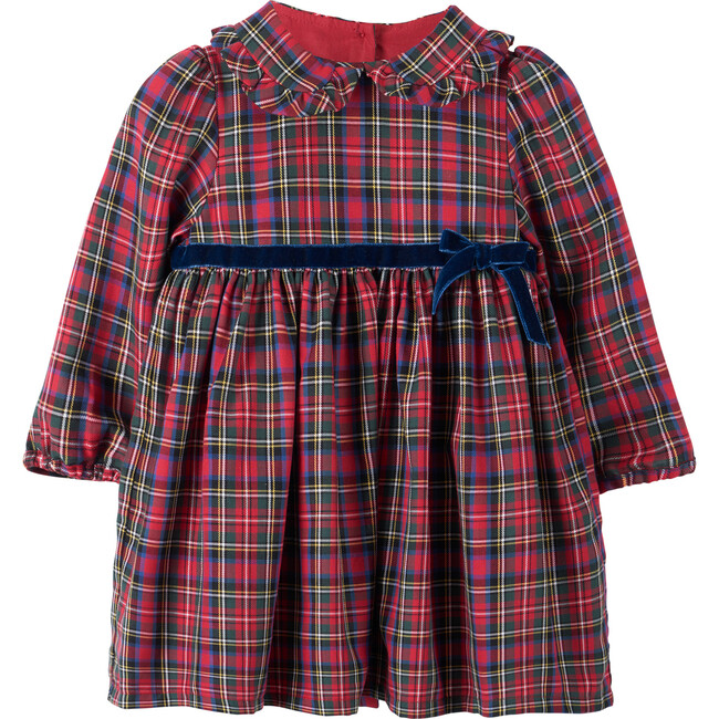 Little Bonnie Tartan Dress, Red Tartan - Dresses - 1