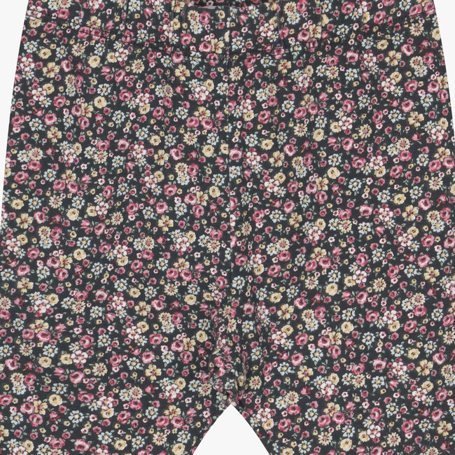 Little Louise Floral Leggings , Forest Green - Leggings - 3