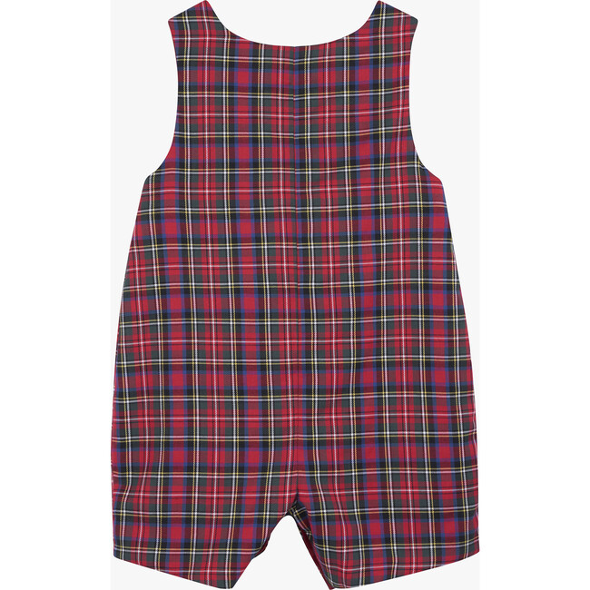 Little Archie Smocked Romper , Red Tartan & Guardsman - Rompers - 2
