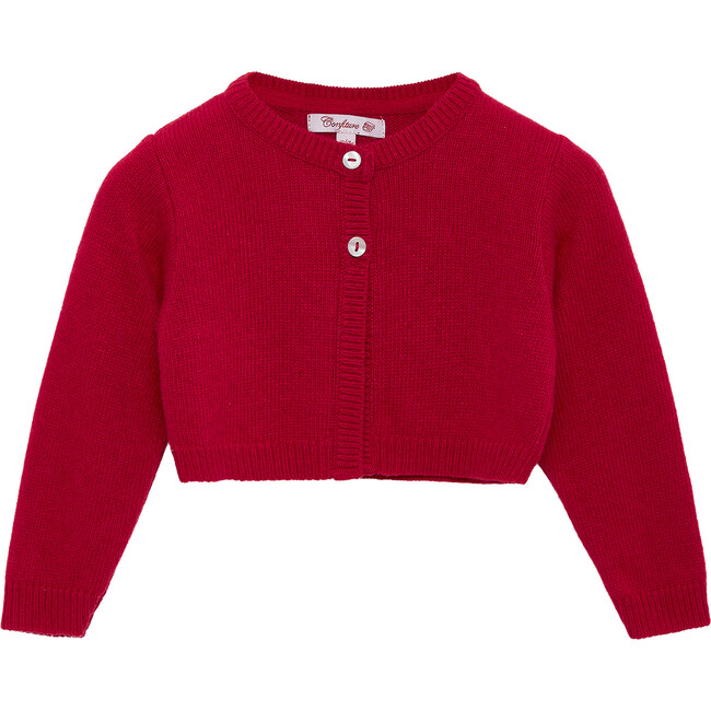 Cropped Martha Cardigan, Red