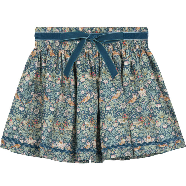 Strawberry Thief Skirt, Green Floral