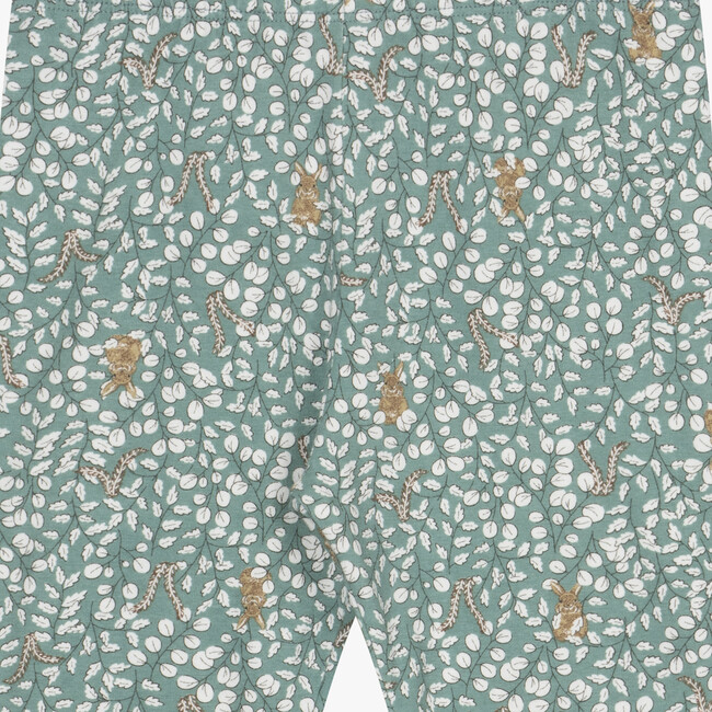 Woodland Bunny Leggings, Soft Green - Leggings - 3