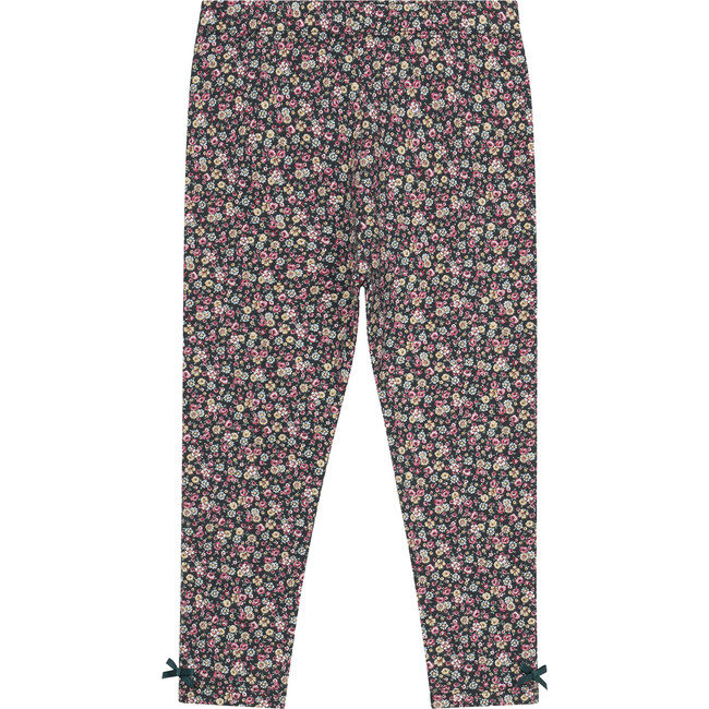 Louise Floral Leggings , Forest Green