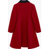 Scalloped Edge Coat, Red - Coats - 2 - thumbnail