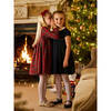 Charlotte Smocked Dress, Navy Tartan - Dresses - 5
