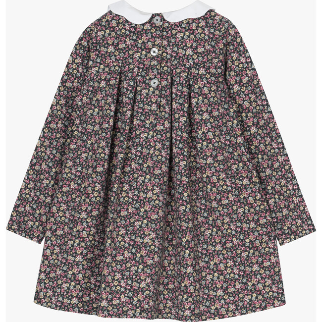 Louise Floral Jersey Dress, Forest Green - Dresses - 2
