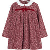 Louise Floral Jersey Dress, Berry - Dresses - 1 - thumbnail