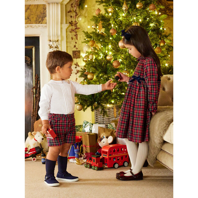 Bonnie Tartan Dress, Red Tartan - Dresses - 5