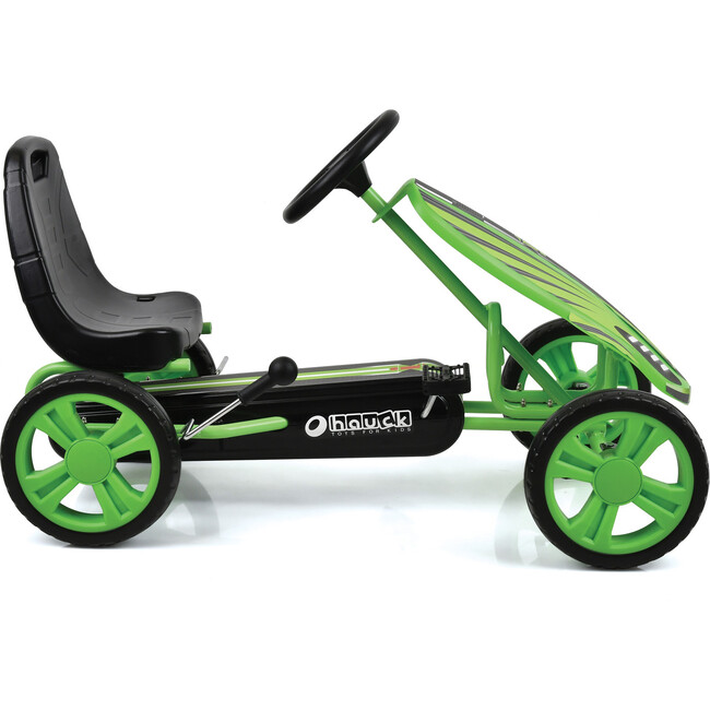 Hauck Speedster Pedal Go Kart (Green) 10 inch EVA Wheels, Sporty Steering Wheel - Ride-Ons - 3