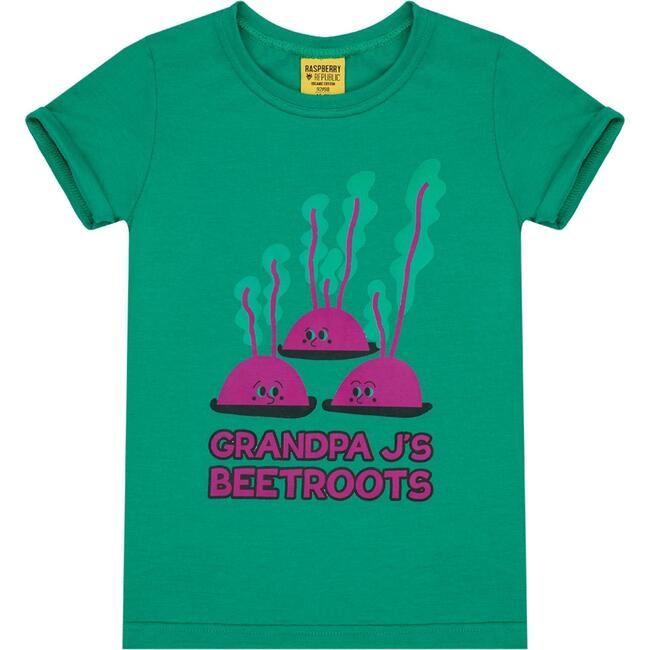 Short Sleeve T-Shirt, Beetroot Patch Green - Tees - 1