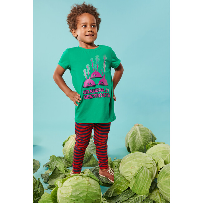 Short Sleeve T-Shirt, Beetroot Patch Green - T-Shirts - 3