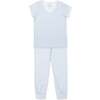 Women's Melanie Pajama Jogger Pant Set, Dot 'N Dash Blue - Pajamas - 1 - thumbnail